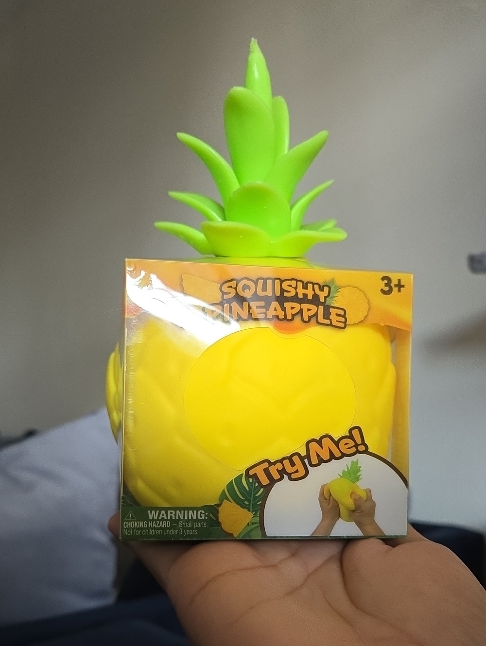 Squishy Pineapple Stress Toy - Yellow/Green